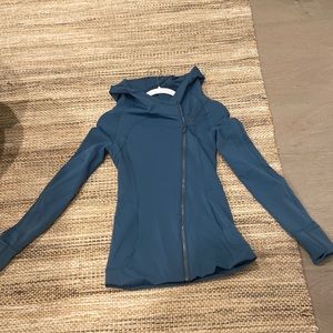 Blue workout hoddie jacket from lululemon.  Like new